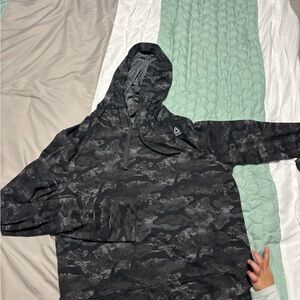 Reebok Gray Patterned Hoodie